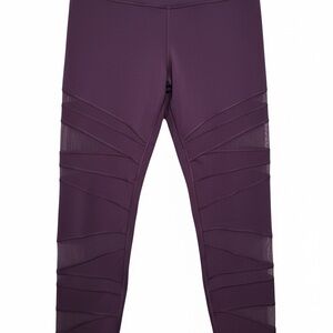 Victoria Secret High-Waist Purple Mesh Paneled Leggings